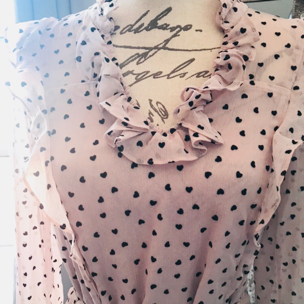 NWT H&M Vintage Ruffle Collar Dress